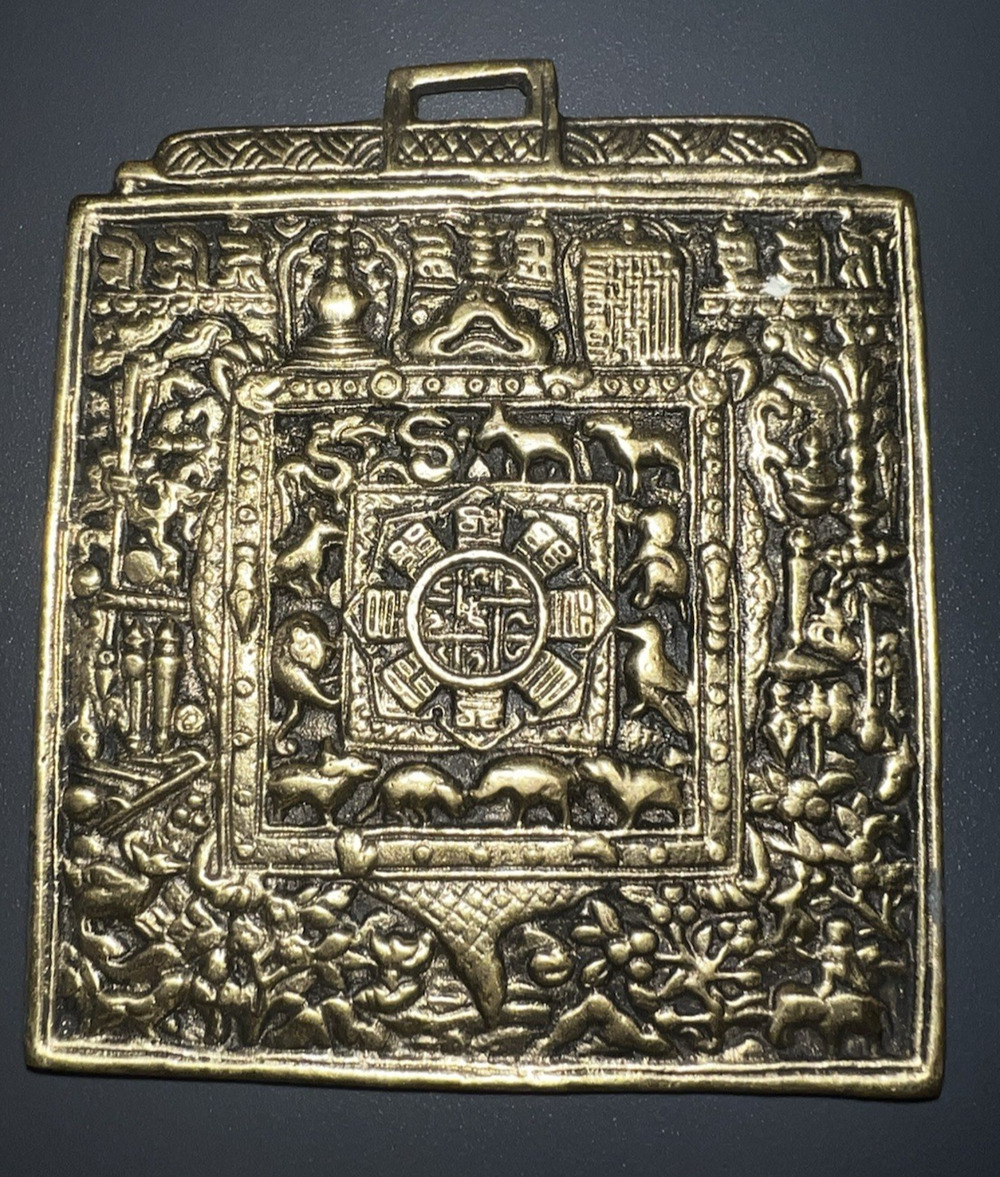 Antique Himalayan Tibetan Bronze Zodiac Amulet Pendant John Richard Collection